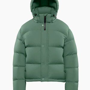 TNA super puff jacket in green